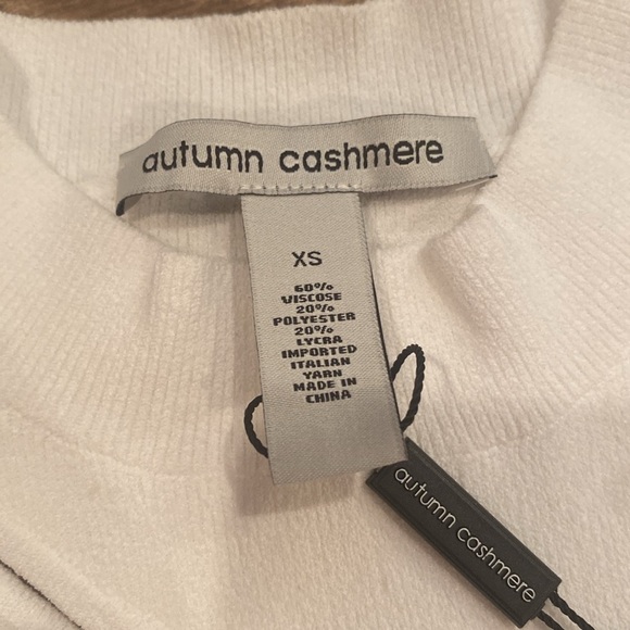 NWT Autumn Cashmere Women’s White Sleeveless Top with opening Size XS - Picture 5 of 8